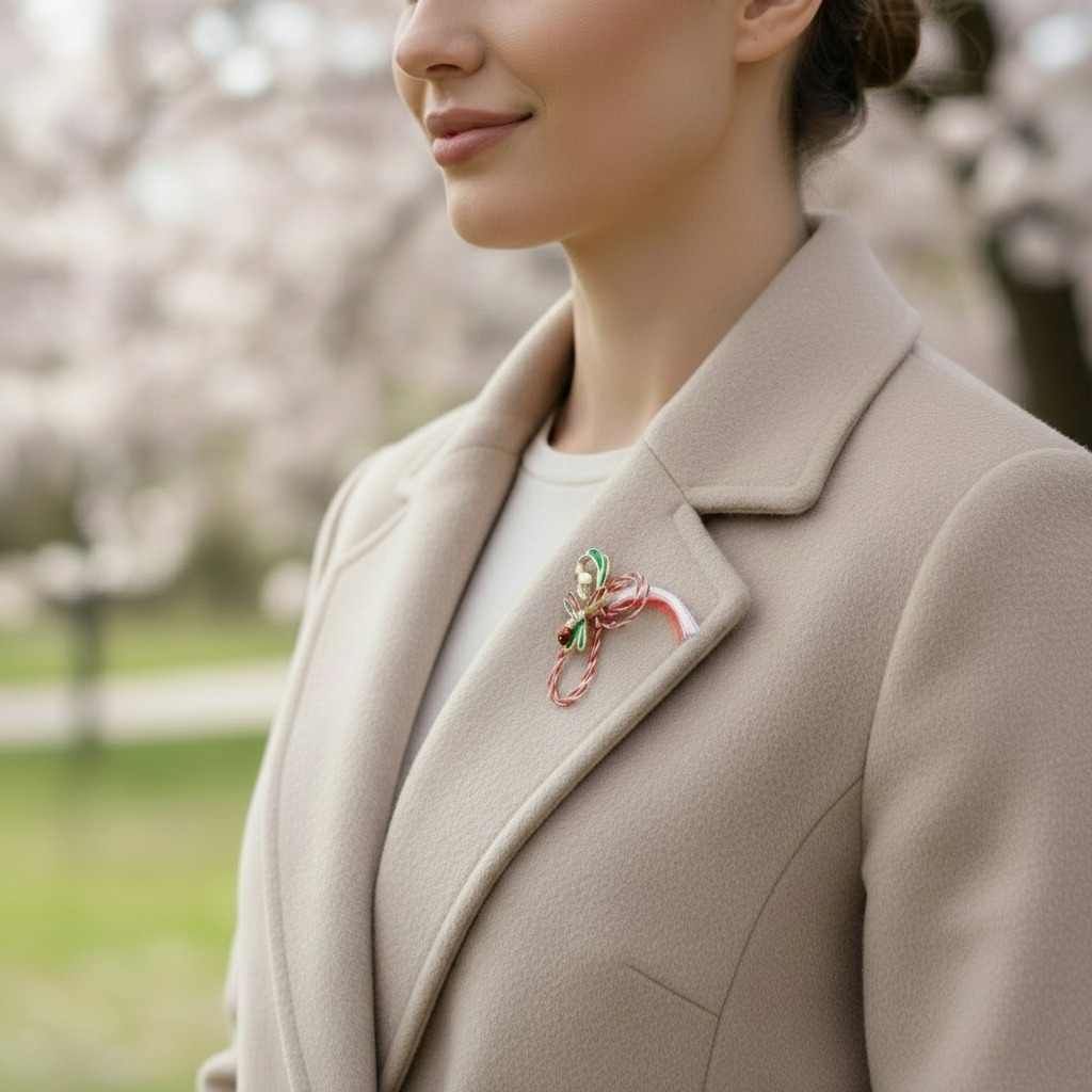 Martisoare Radiant Ladybug & Snowdrop Martisor Brooch