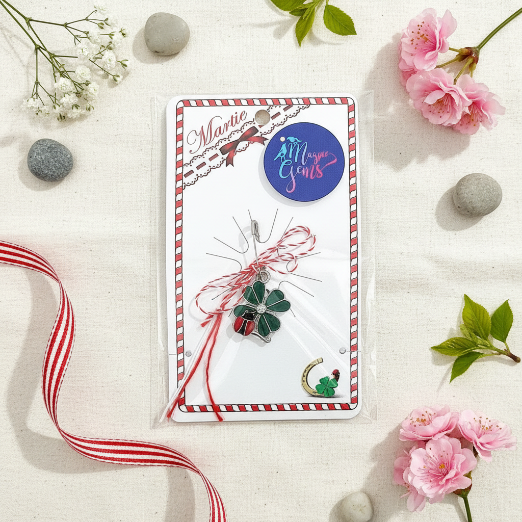 Lucky Clover with Ladybug Martisor | Martisoare