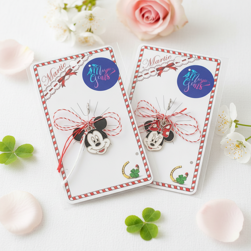 Minnie Mouse or Mickey Mouse Martisor