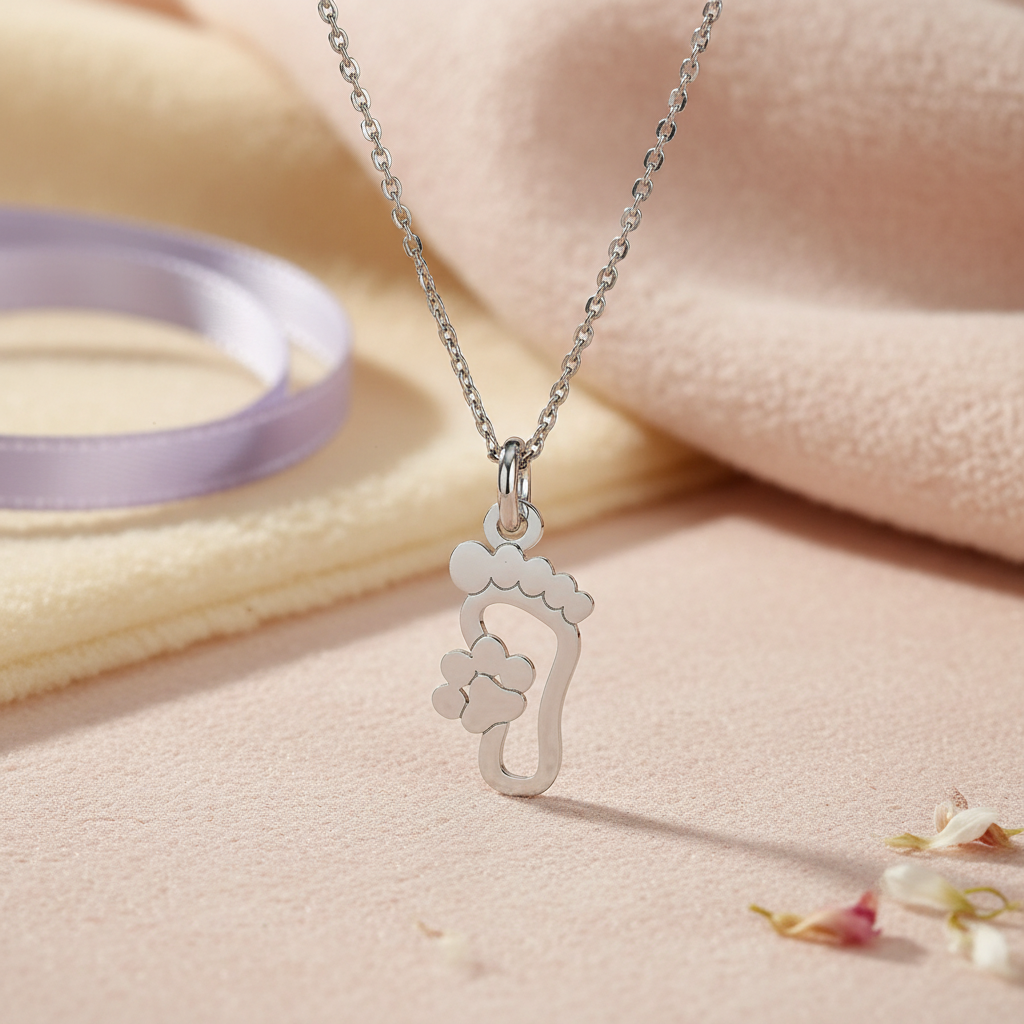 Paw Path Silver Pendant Necklace