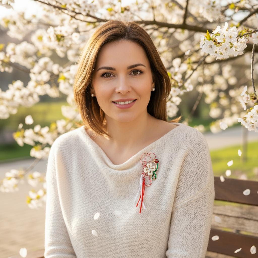 Martisoare Springtime Bloom Martisor Brooch