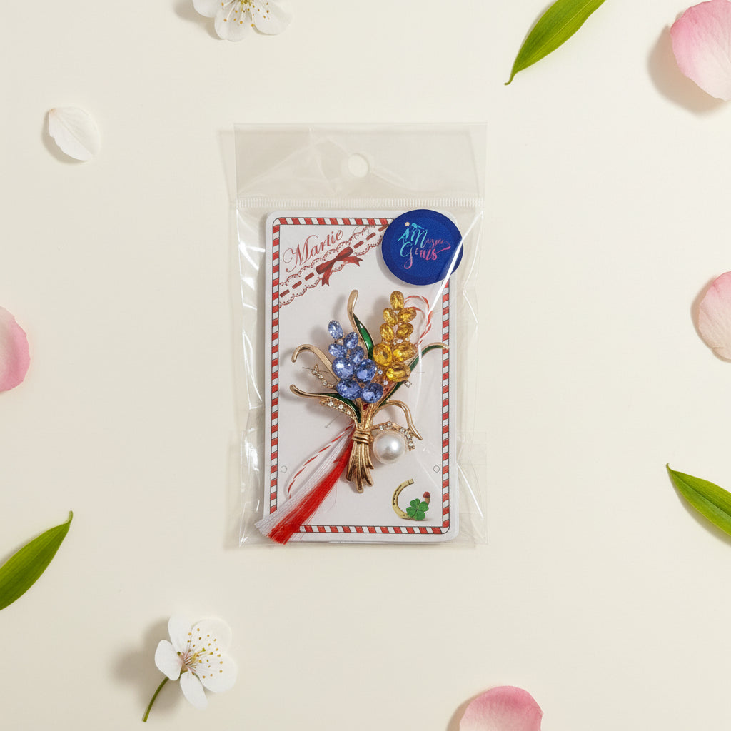 Pearlescent Harmony Martisor Brooch