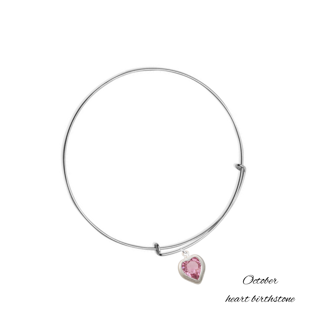 Heart Charm Bangle Bracelet Shop In Ireland Sterling Silver Bracelet