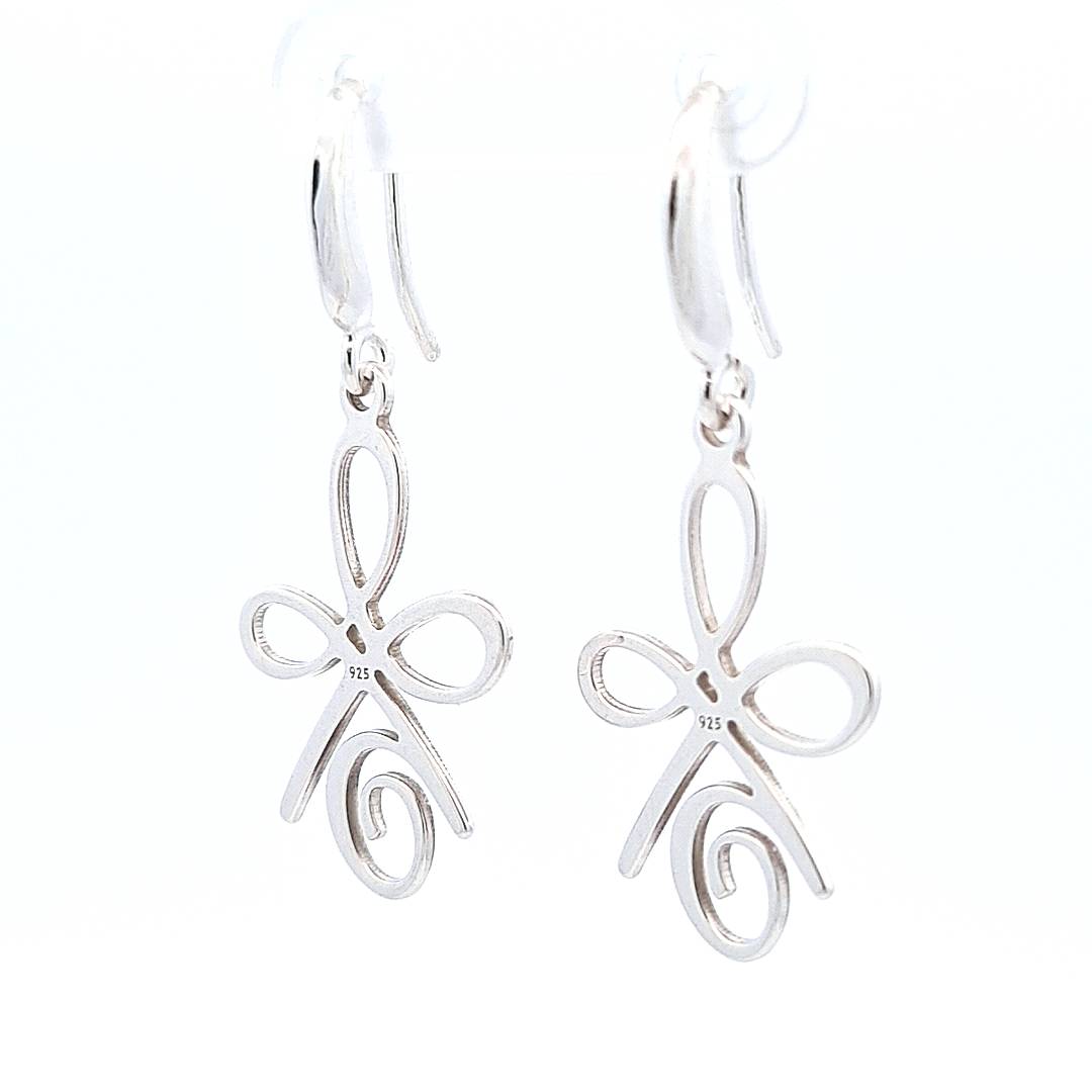 Inner Strength Symbol Celtic Earrings in Sterling Silver