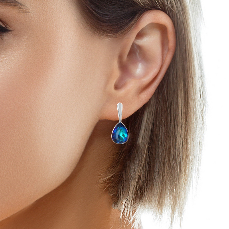 Pear Shaped Leverback Earrings (L) | Horizon collection