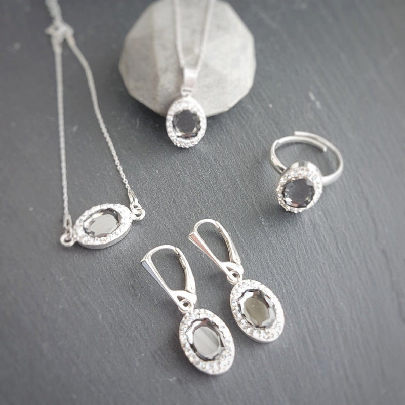Silver Night Fancy Jewellery Set, [product type], - Personalised Silver Jewellery Ireland by Magpie Gems
