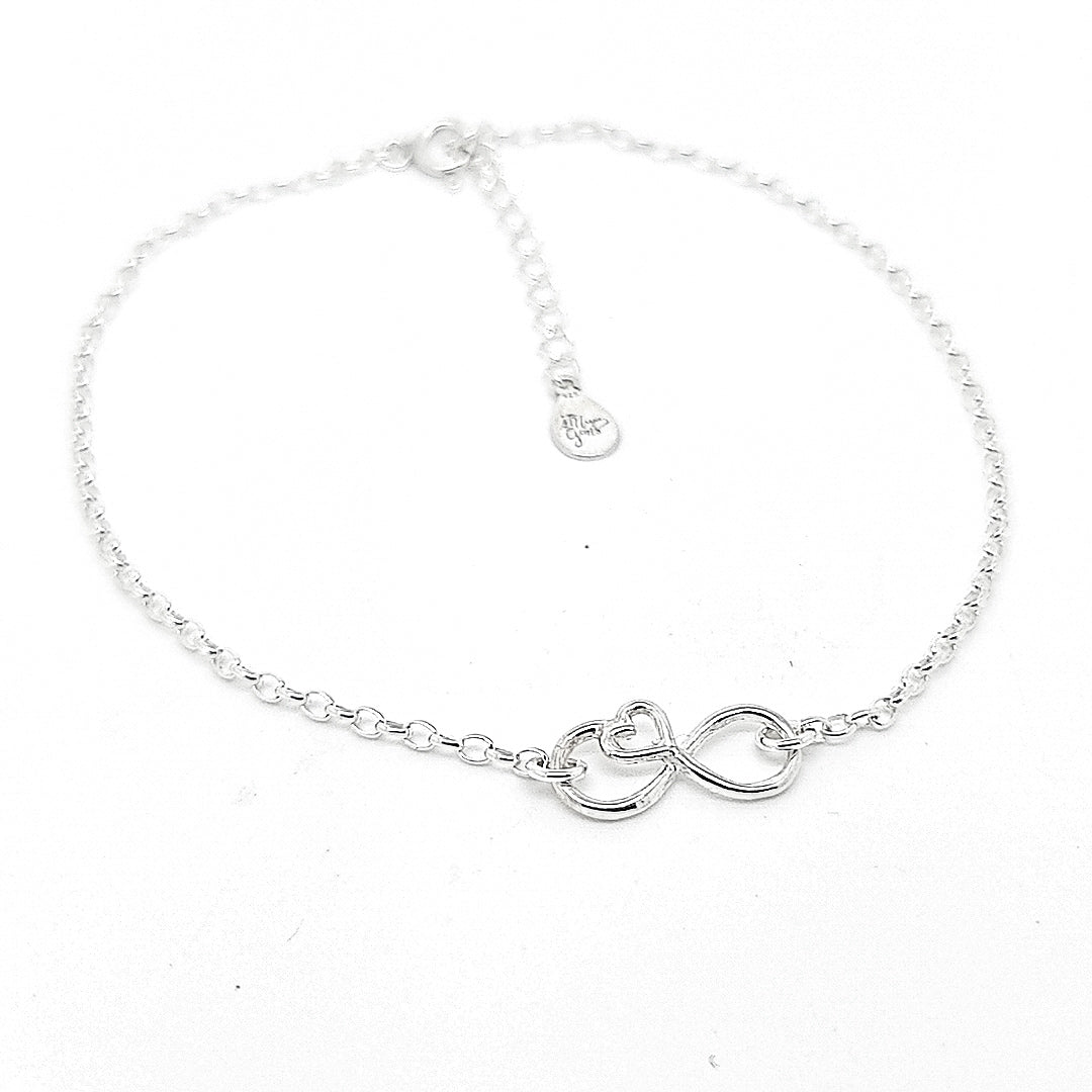 Infinity Love Silver Anklet