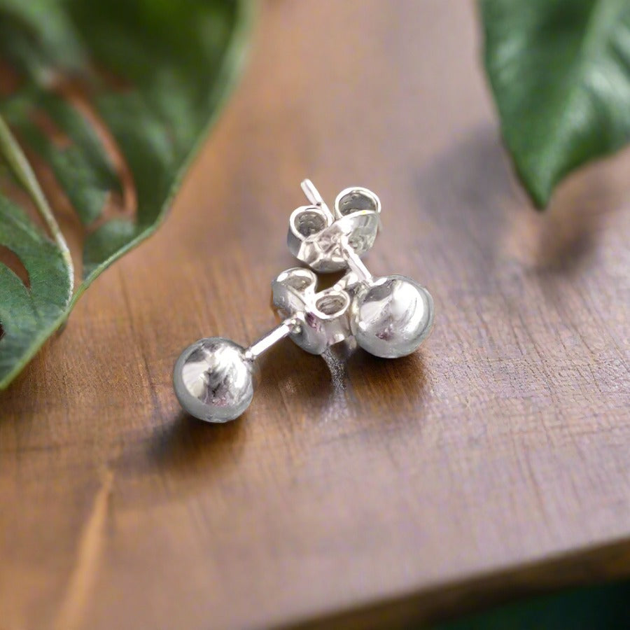Ball Stud Earrings in Sterling Silver