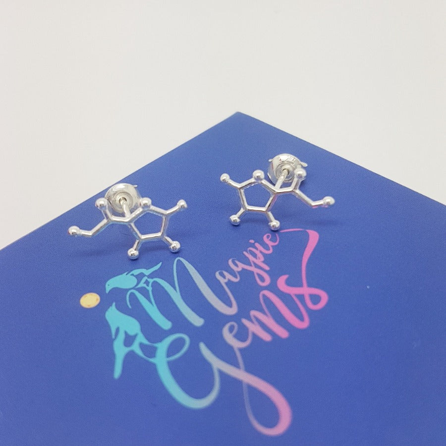 Be Caring Vitamin C Stud Earrings, [product type], - Personalised Silver Jewellery Ireland by Magpie Gems