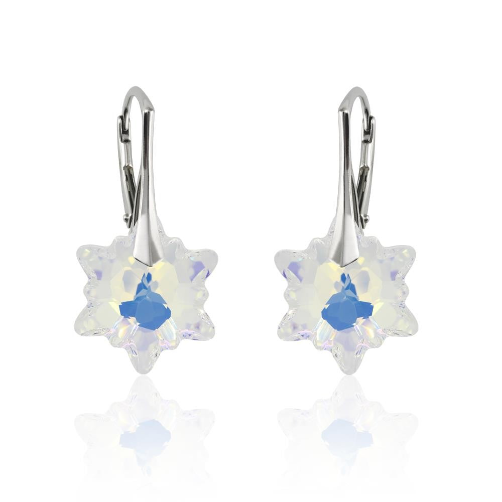 Snowflake Crystal Earrings - Personalised Sterling Silver Jewellery Ireland. Birthstone necklace. Shop Local Ireland - Ireland
