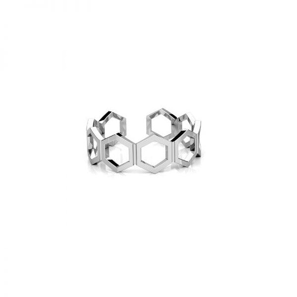 Sterling Silver Honeycomb Ring for girls, teens, women, and ladies in Ireland
