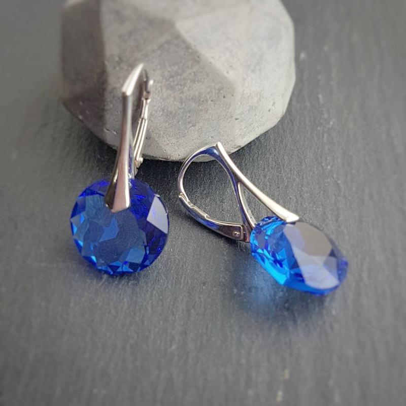 September BIRTHSTONE VIRGO Sapphire crystal earrings and necklace set, [product type], - Personalised Silver Jewellery Ireland by Magpie Gems