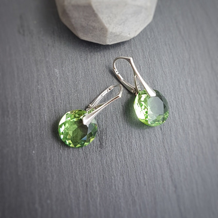 August BIRTHSTONE LEO Peridot crystal set, [product type], - Personalised Silver Jewellery Ireland by Magpie Gems