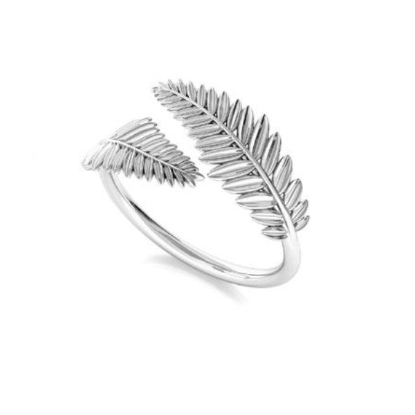 Leaf Wrap Around Silver Ring - Personalised Sterling Silver Jewellery Ireland. Birthstone necklace. Shop Local Ireland - Ireland