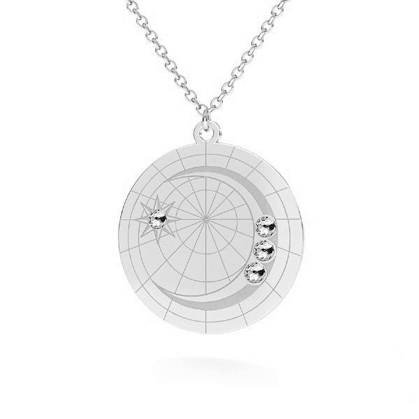 Engraved on sale moon necklace