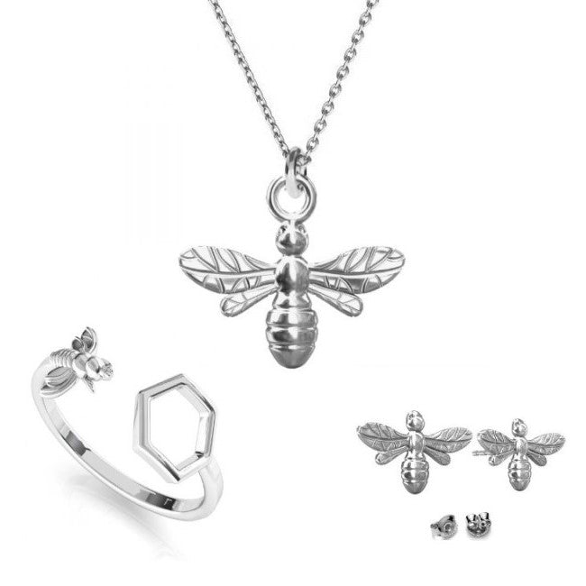 Queen Bee Jewellery Set in Sterling Silver