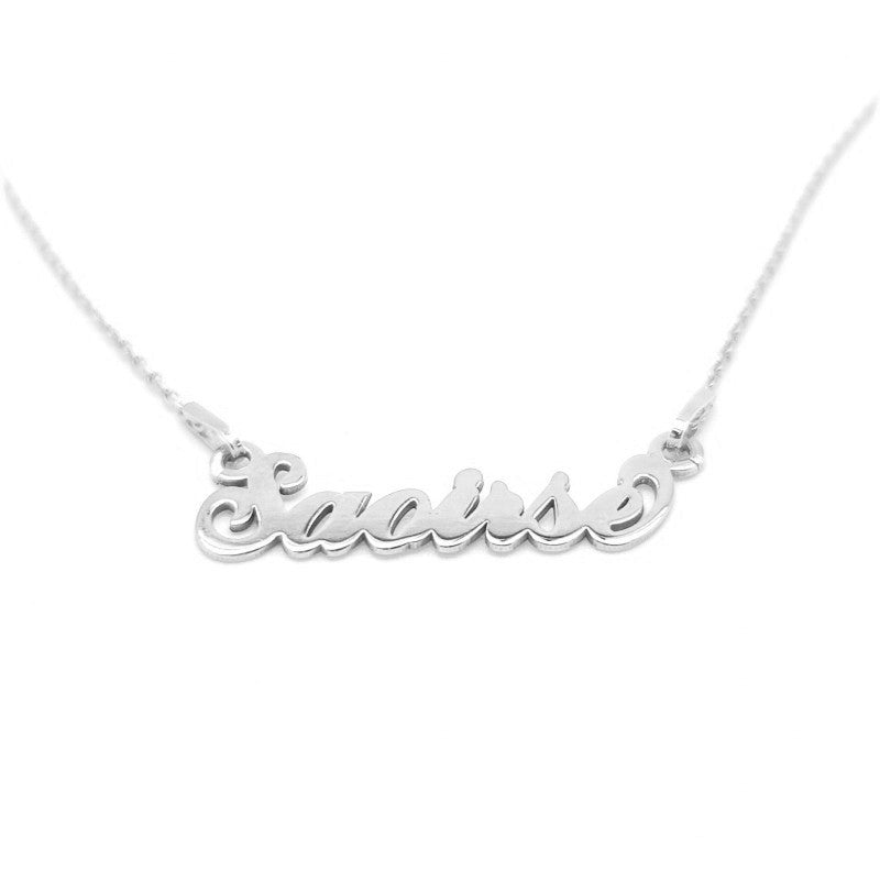 Custom Name Necklace in Sterling Silver with Free Branded Gift Box from Ireland