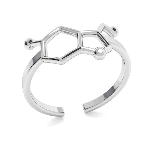 Be Happy Serotonin Adjustable Ring in Silver, [adjustable silver ring], personalised silver jewellery by magpie gems ireland