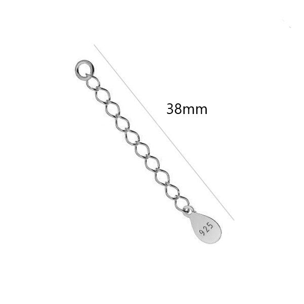 Add-on silver chain extention | 38mm or 60mm, [product type], - Personalised Silver Jewellery Ireland by Magpie Gems