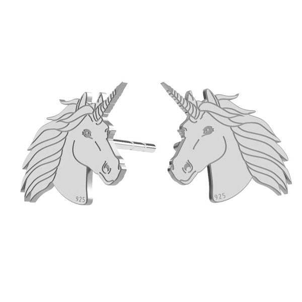 Sterling Silver Unicorn Stud Earrings with Butterfly Backstops for Girls, Teens or Women that Believe in Magic, by Magpie Gems in Ireland