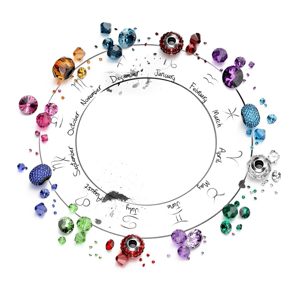 Elegant Birthstone Jewelry: Swarovski crystal & sterling silver earrings & pendants, handcrafted in Ireland. Symbolize unique characteristics, perfect for any occasion