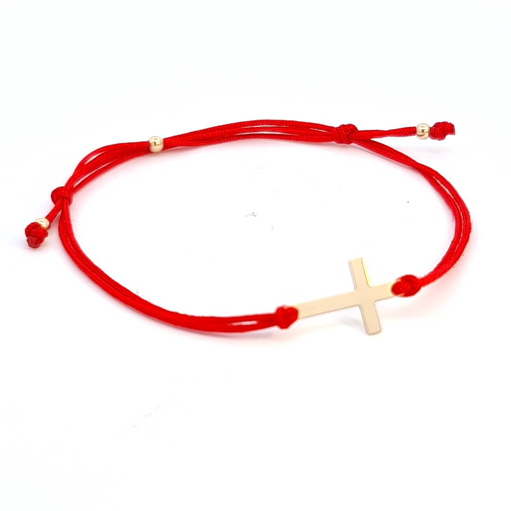 Eternal Blessings 14k Gold Adjustable Cross Bracelet