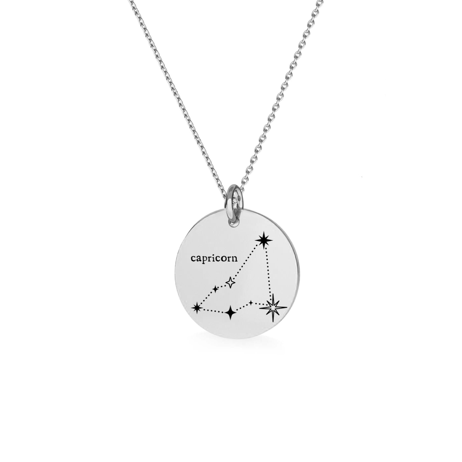 Sterling Silver Capricorn Zodiac Constellation Necklace - Elegant Astrology Jewellery