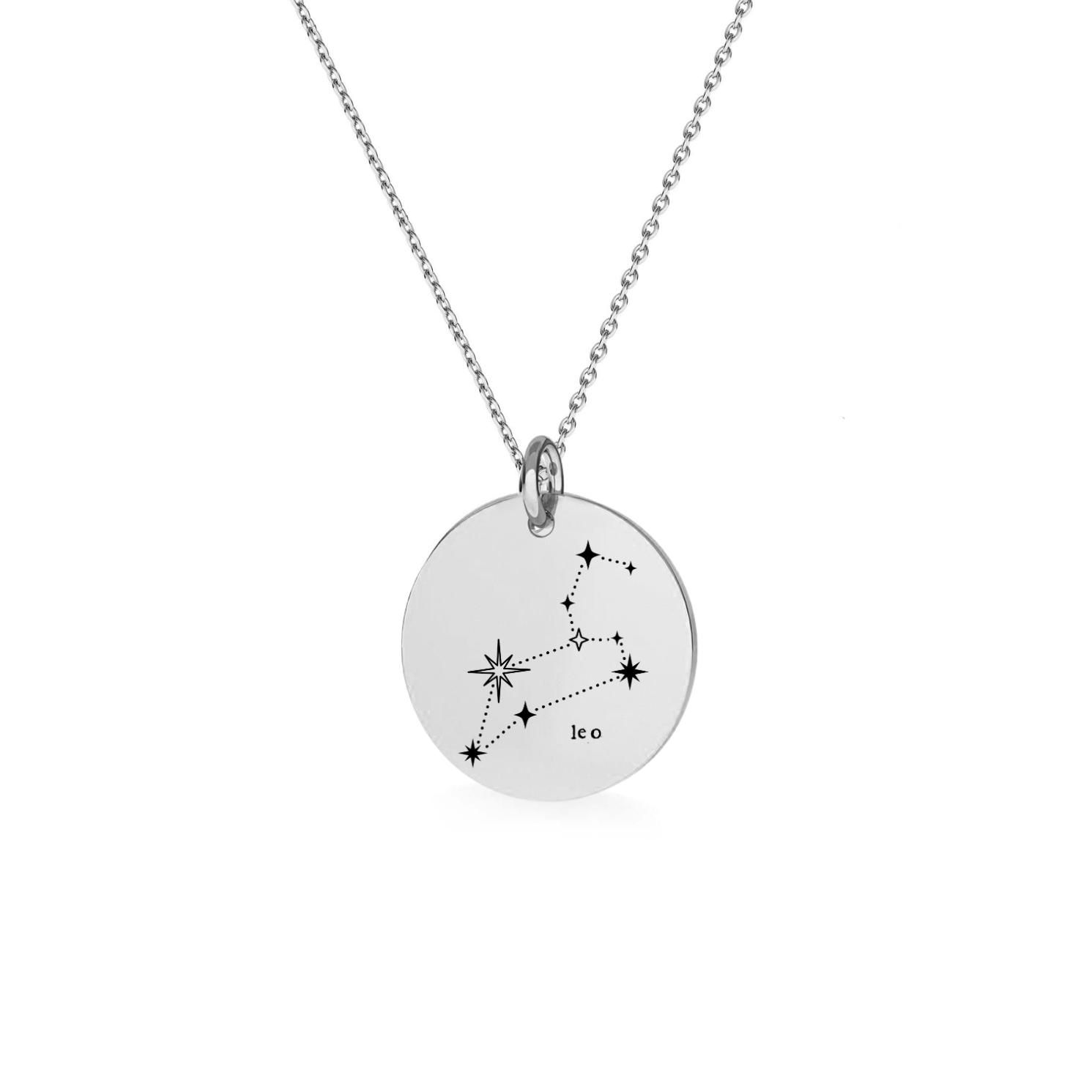 Sterling Silver Leo Zodiac Constellation Necklace - Bold and Elegant Star Sign Gift