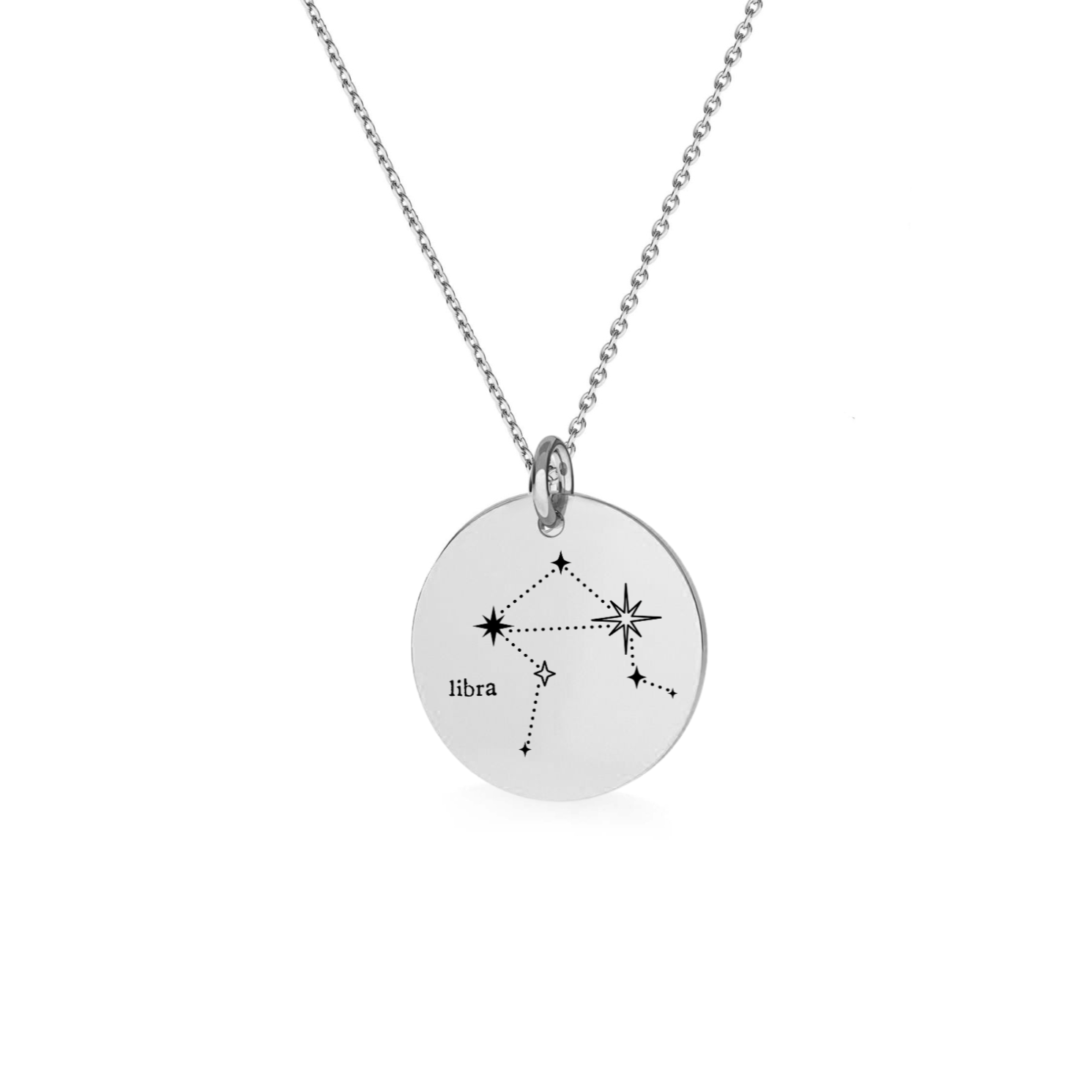 Sterling Silver Libra Zodiac Constellation Necklace - Meaningful Star Sign Jewellery