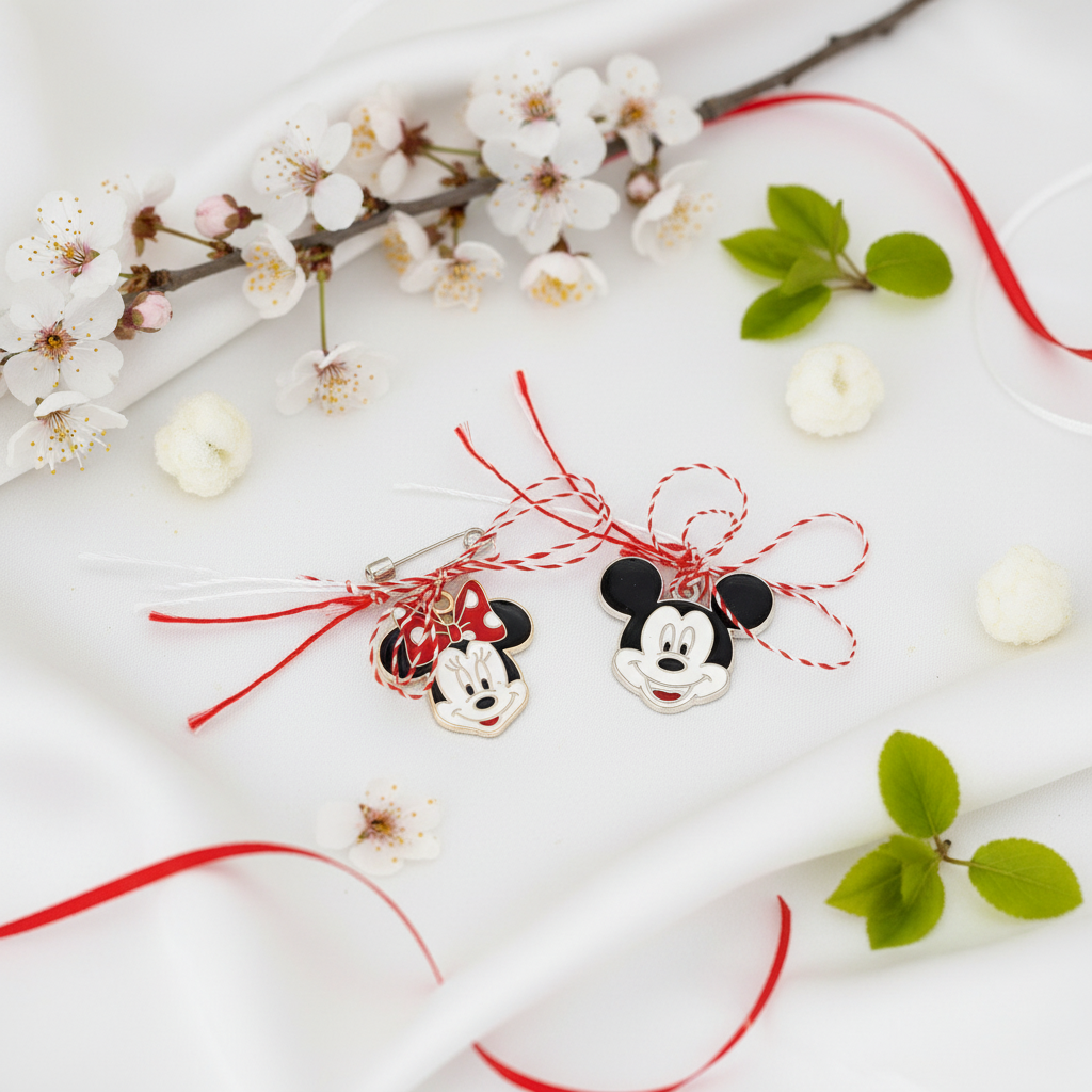 Minnie Mouse or Mickey Mouse Martisor
