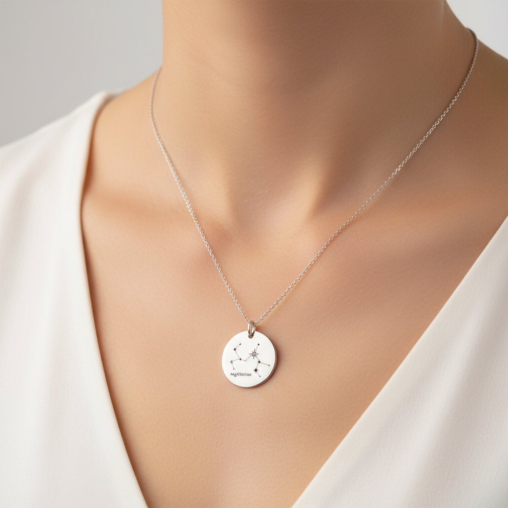 Sterling Silver Personalised Zodiac Constellation Necklace