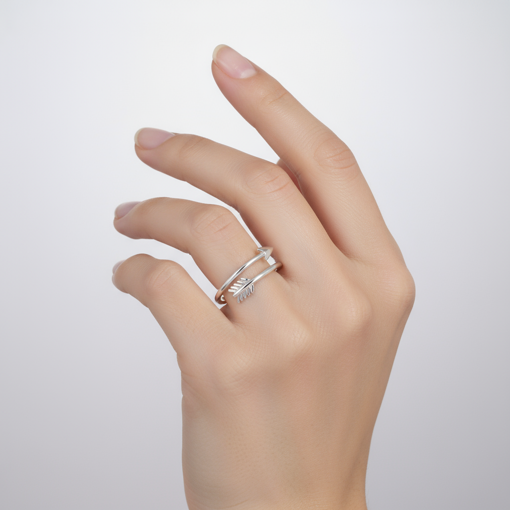Arrow Silver Wrap-Around Ring