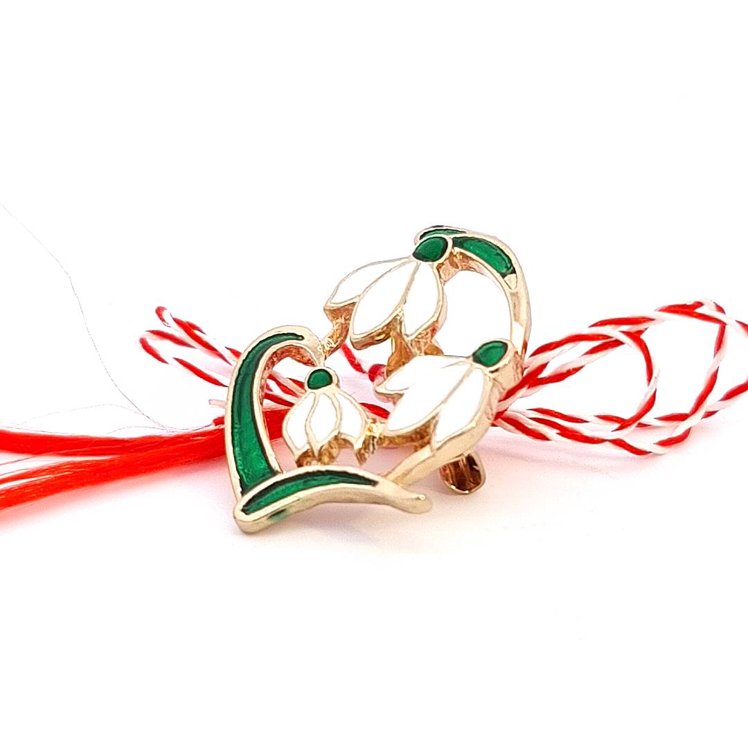 Broche Martisor Perce-neige Vestitorul Primăverii