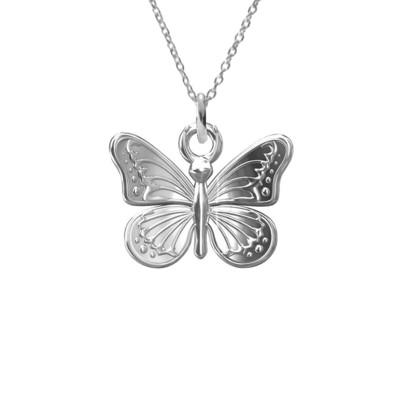 Elegant Wings Butterfly Pendant Necklace in 925 sterling silver for girls from Ireland