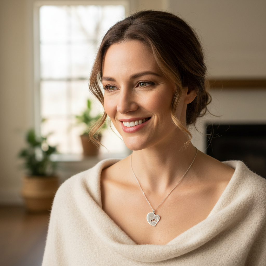 You Are My Heart Pendant Necklace in Silver or Gold