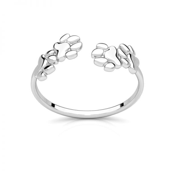 Dog Paws Toe Ring in Sterling Silver
