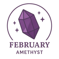 February – Amethyst – Represents peace & balance, a stone of calm and wisdom.