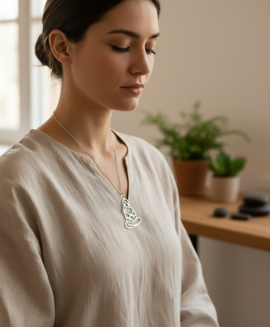 Double Blessing Silver Necklace