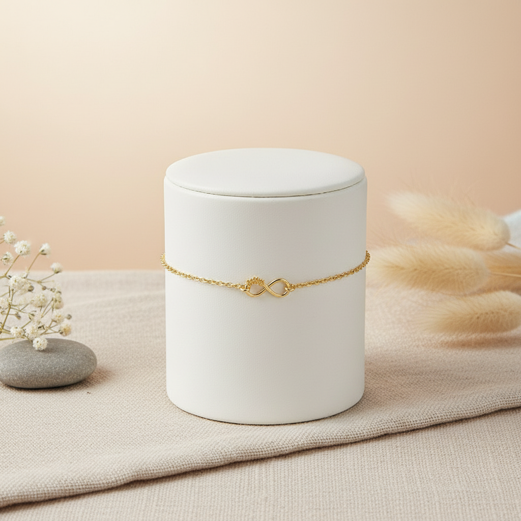 Rose Gold Infinity Flower Anklet Bracelet