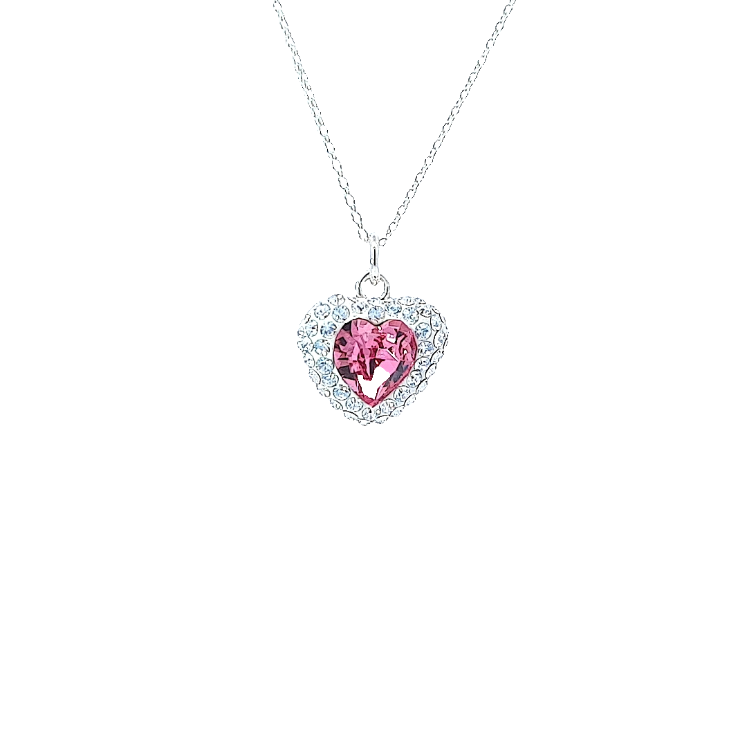 Heart Pave Pendant Necklace (Dazzling Heart Collection)