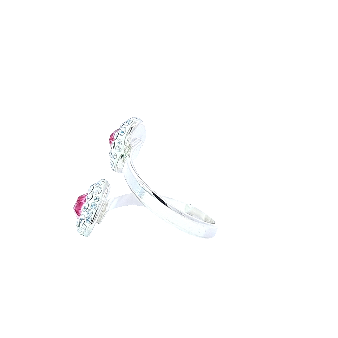 Bague enveloppante en forme de cœur pavé (collection Dazzling Heart)