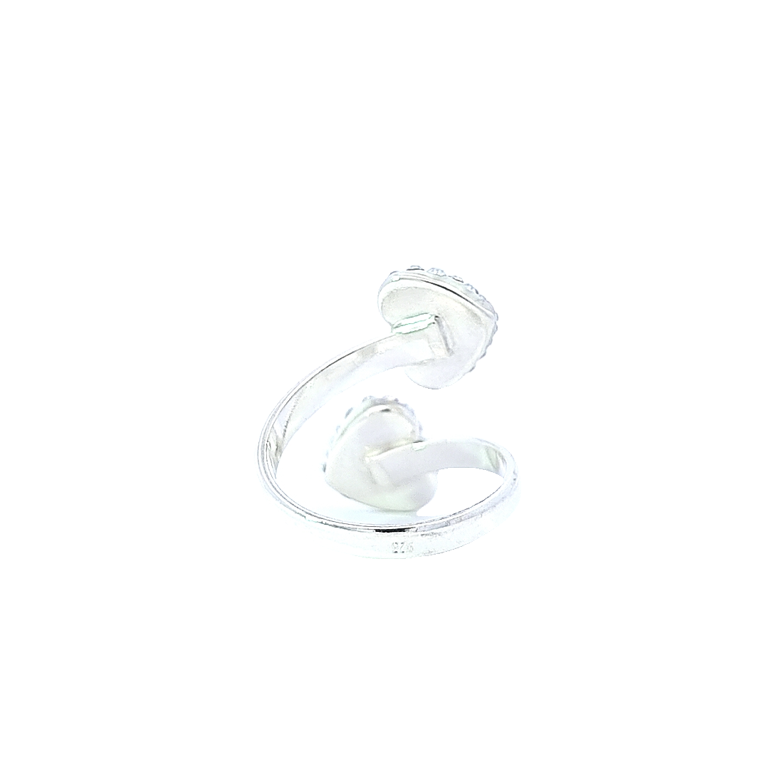 Bague enveloppante en forme de cœur pavé (collection Dazzling Heart)