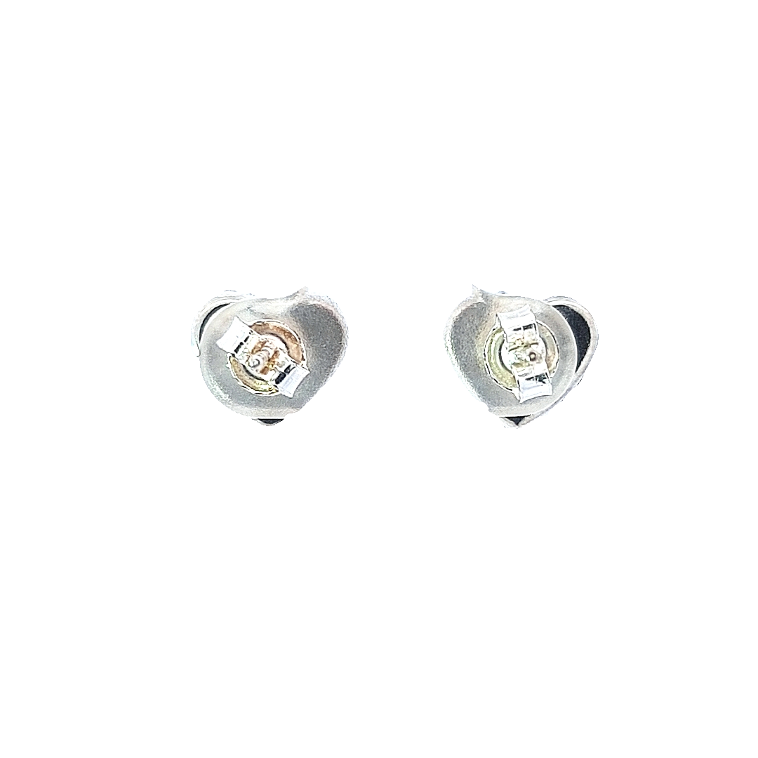 Heart Pave Stud Earrings (Dazzling Heart Collection)