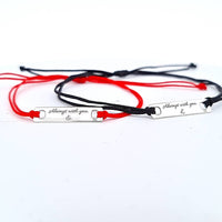 Engraved Bracelets – Wear your words with elegant, personalised bracelets made in Ireland. Adjustable cords or chains with your message, date, or initials.