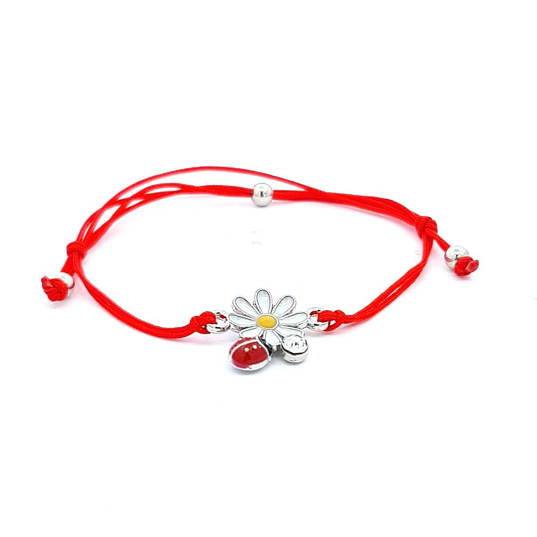 Flower and Ladybird Martisor Bracelet
