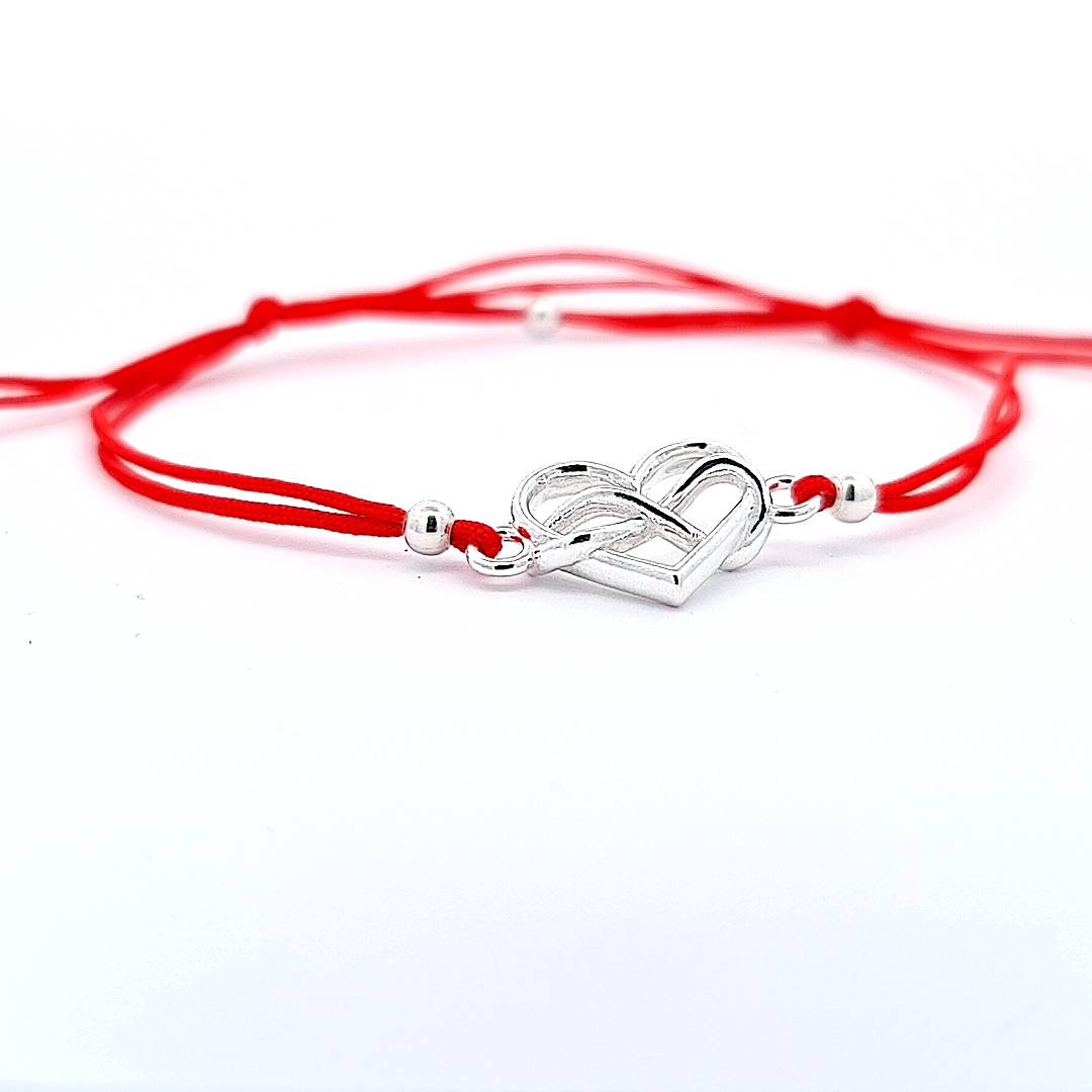 Eternal Affection: Infinity Heart Cord Bracelet