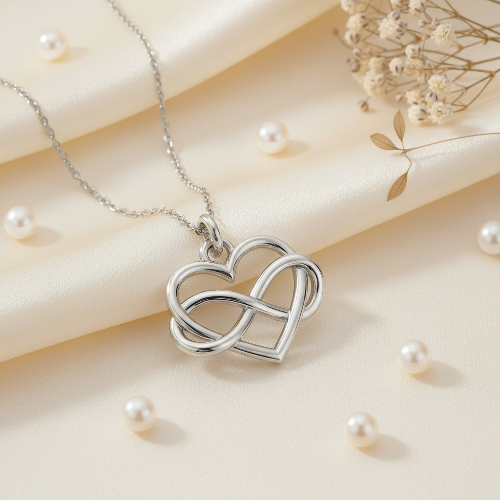 Infinity Love Sterling Silver Celtic Necklace