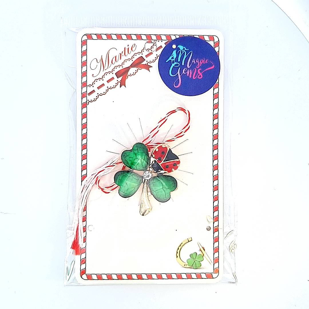 Martisoare Large Lucky Clover Martisor Brooch