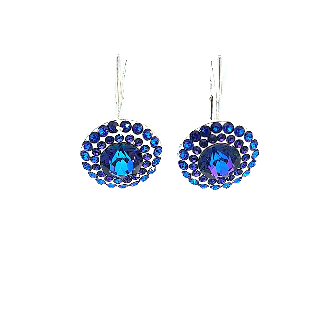 Dazzling Daisy Pave Statement Earrings in Silver