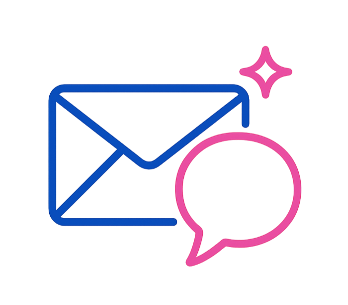 Contact Magpie Gems Ireland – envelope and chat bubble icon.
